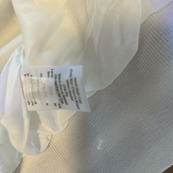 VENUS Womens USA Matte Satin Bomber, White/Navy, size Large, New in bag - Picture 10 of 13